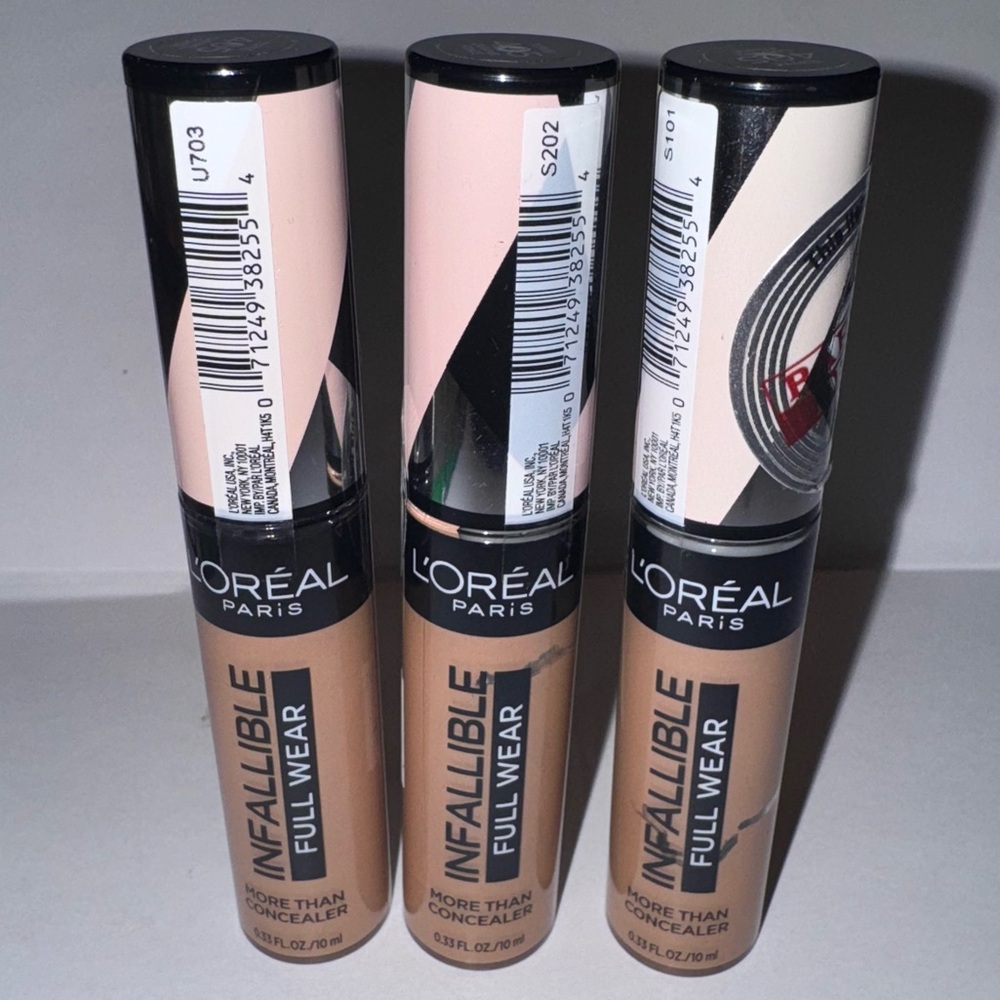 x3 tubes! Shade 405 TOFFEE - L’ORÉAL INFALLIBLE Full Wear MORE THAN CONCEALER